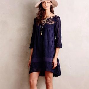 Holding horses navy dress